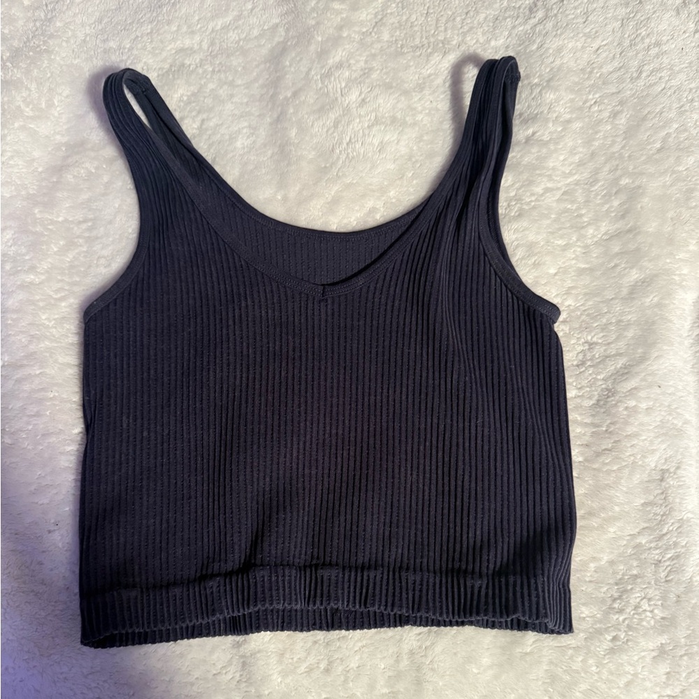 Aeropostale Dark Blue Ribbed Tank Top
